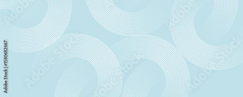 Modern abstract background. Glossy white gradient circle lines. Minimal geometric pattern. Simple graphic elements. Futuristic concept. Suitable for cover, poster, banner, brochure, eps10.