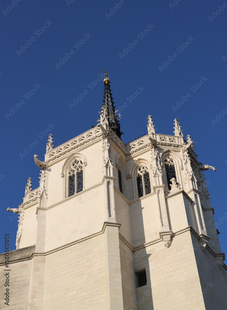 Fototapeta premium bell tower of the castle in Amboise, France 