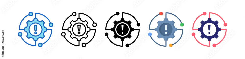 Obraz premium Impact Multiple Style Icon Set Collection. 