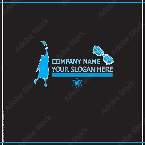 Colorful classroom label or educational name tag template for students, featuring editable space for class name or subject.