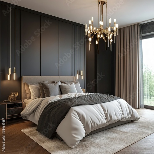 Luxurious bedroom interior