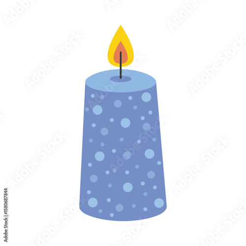 Wax candles. Aromatherapy. Home decor. Flat vector illustration isolated on a white background