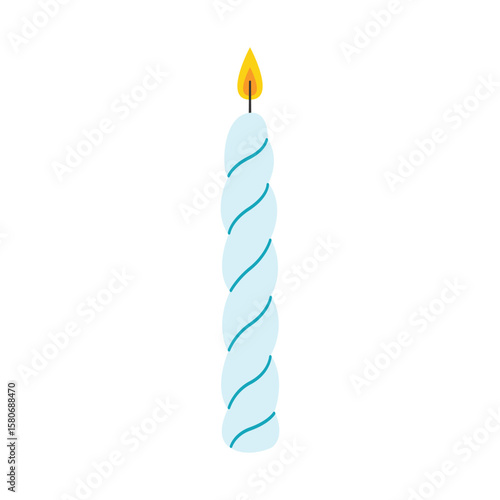 Wax candles. Aromatherapy. Home decor. Flat vector illustration isolated on a white background