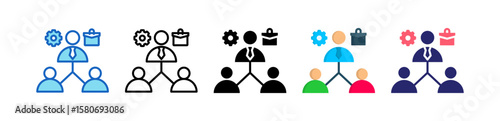 Manager Multiple Style Icon Set Collection. 