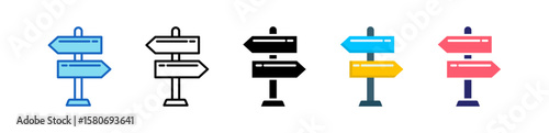 Directions Multiple Style Icon Set Collection. 