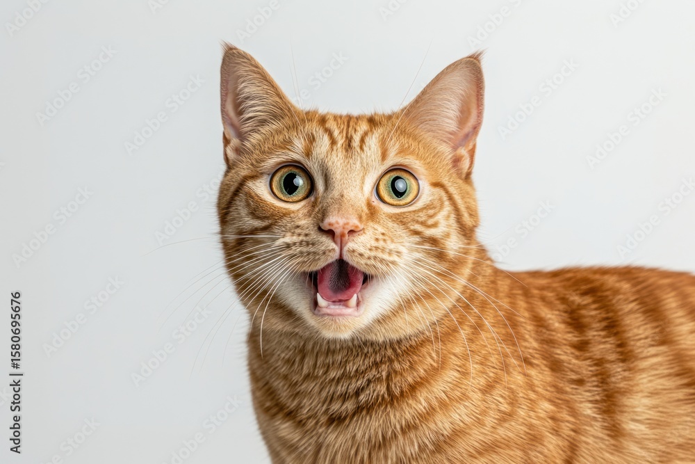 Obraz premium Cat with surprised expression photography animal ginger.