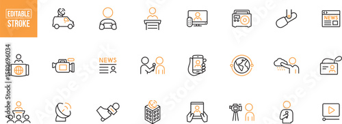 Delivery and Courier Icon Set – Transport, Box, Parcel, Van, Express, Shipping, Package, Fast, Courier, Logistics, Service, Movement, Drop, Icon, Online Order