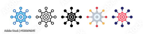 Integration Multiple Style Icon Set Collection. 