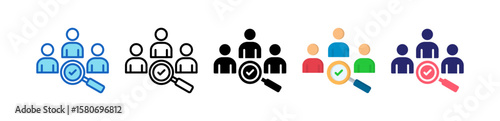 Human Resources Multiple Style Icon Set Collection. 