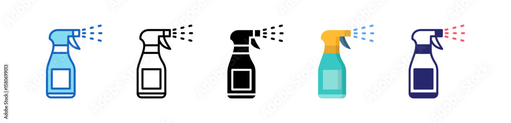 Obraz premium Spray Multiple Style Icon Set Collection. 