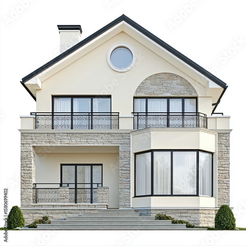 Wallpaper Mural Real contemporary suburb house architecture building windows. Torontodigital.ca