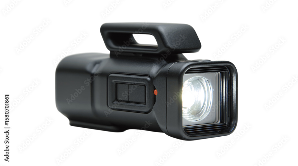 A clip-on camera light with cover, white background --ar 16:9 A clip-on camera light with cover, white background --ar 16:9