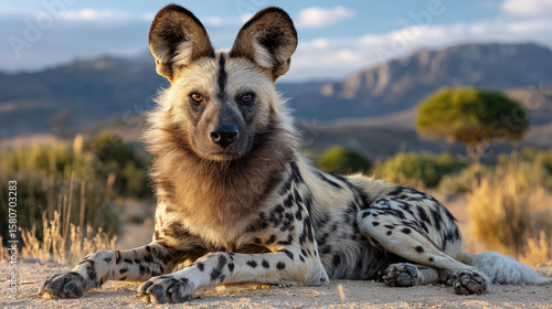 African Wild Dog ( Lycaon pictus) in Namibia
