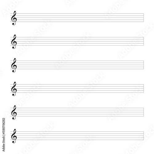 Blank Music Notes Template Vector