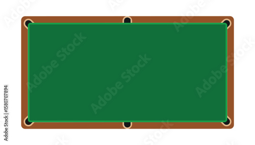 Empty Billiard Table Vector Illustration