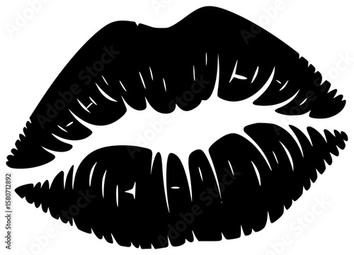 love illustration lips silhouette heart logo kiss icon valentine outline blushing cheeks moment spark peck tender touch hug romantic shape women vector graphic background