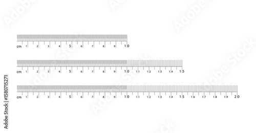 Set Rulers Inch Metric Measuring Tools