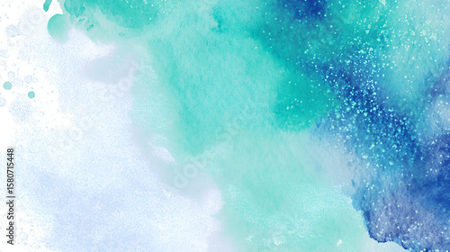 Abstract watercolor paint background by teal color blue and green or purple and gold with liquid fluid texture for background, banner