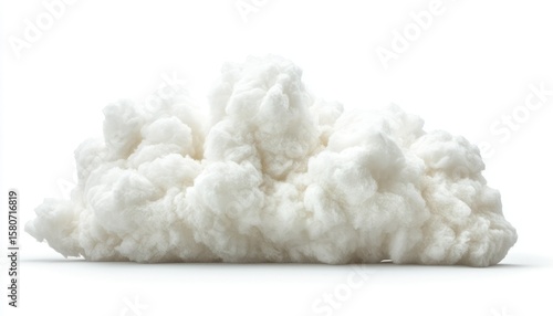 Fluffy White Cloud Isolated on White background

