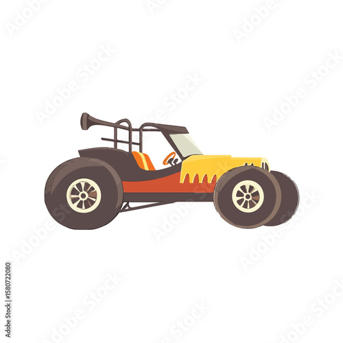 Sand buggy vector illustration isolated 