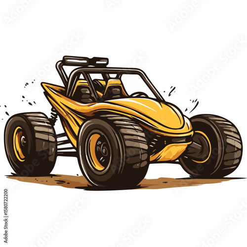 Sand buggy vector illustration isolated 