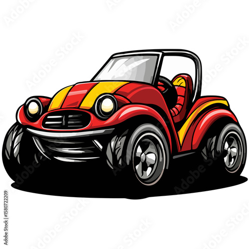 Sand buggy vector illustration isolated 