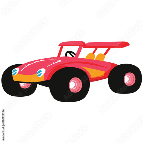 Sand buggy vector illustration isolated 