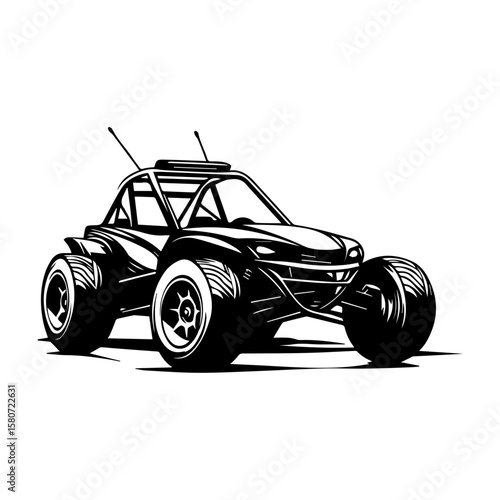 Sand buggy vector illustration isolated 
