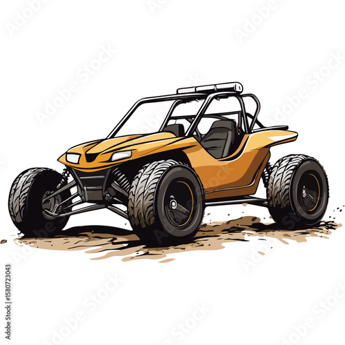 Sand buggy vector illustration isolated 