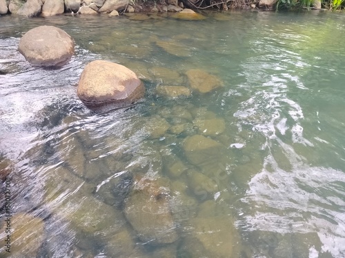 water flowing over rocks