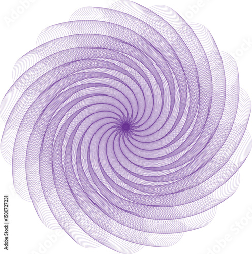 Swirling Spiral Optical Illusion in Purple