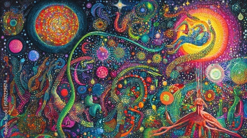 Vibrant cosmic scene
