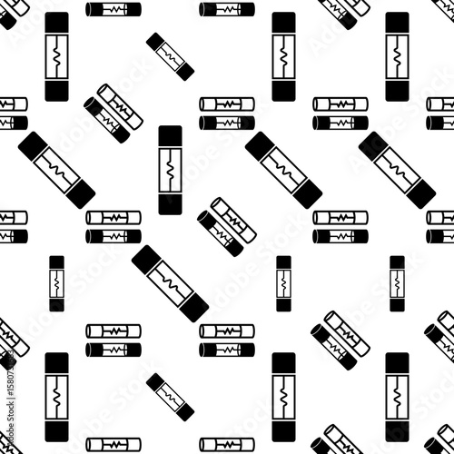 Electrical Fuse Icon Seamless Pattern