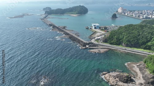 和歌山県　日本のウユニ塩湖　天神崎の絶景　ドローン撮影