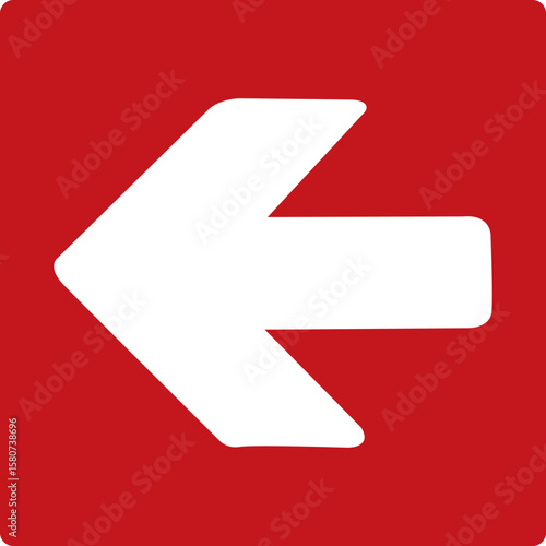 Free Download Left arrow. Red fire sign. Arrow pointing left. Direction of movement to the exit or shelter in case of fire or smoke. Movement left to a safe area. Fire exit. - GFXLoad