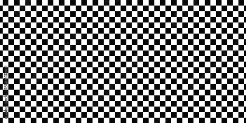 Black and white checkered pattern, Checkerboard seamless pattern, vector illustration
