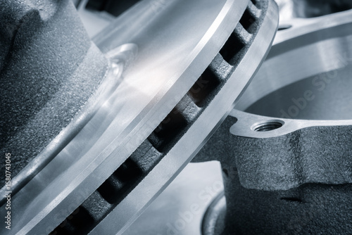 Foto Close up of turbine of High pressure pump for pumping water, fuel, oil and petro