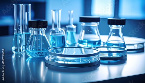 Colorful glass test tubes with chemicals are isolated laboratory objects