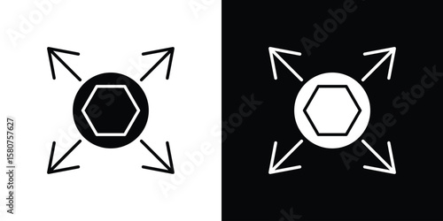 Photos Versatile icon design. Black flat style sign for mobile concept