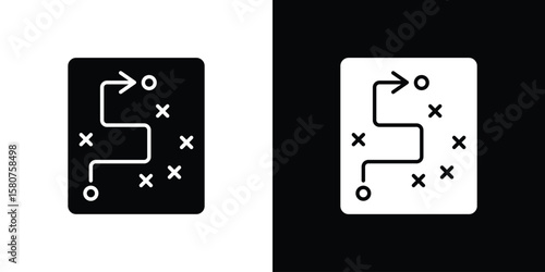Bild auf Leinwand Tactical icon design. Black flat style sign for mobile concept