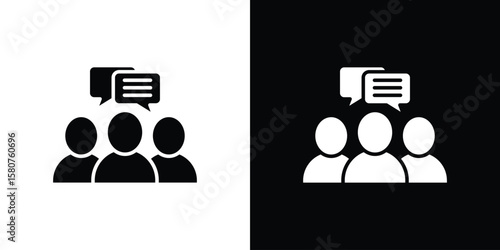Fotografie Public opinion icon design