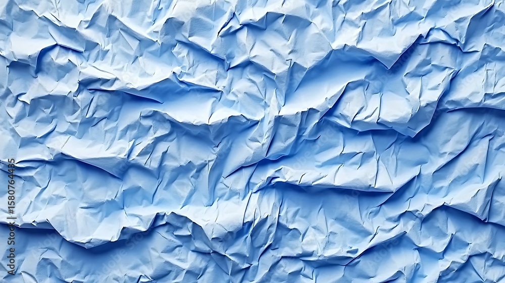 Fototapeta premium Abstract blue paper texture creating a stunning backdrop with crumpled surface and intriguing
