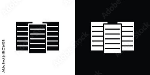 Data center icon design. Black flat style sign for mobile concept
