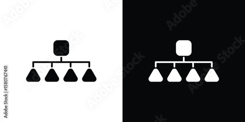 classification icon design. Black flat style sign for mobile concept