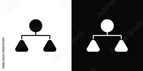 classification icon design. Black flat style sign for mobile concept