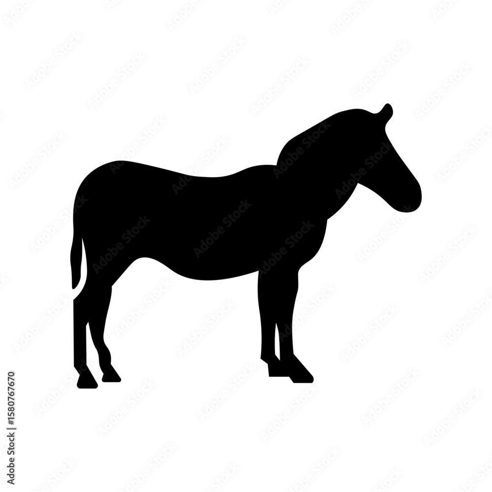 Fototapeta premium Zebra silhouette in side profile