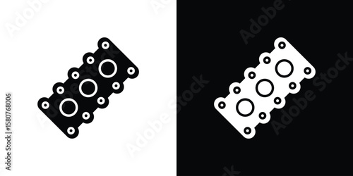 Car gasket icon design. Black flat style sign for mobile concept
