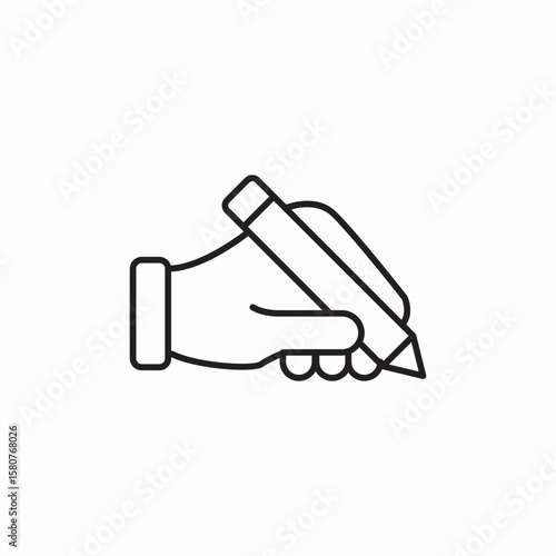 hand pen write icon sign vector