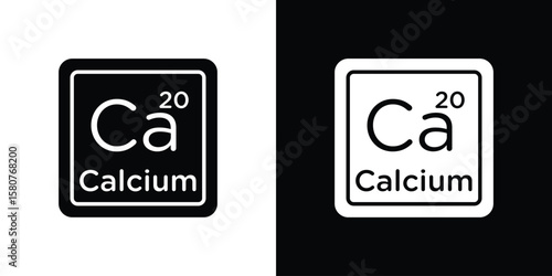 Calcium icon design. Black flat style sign for mobile concept