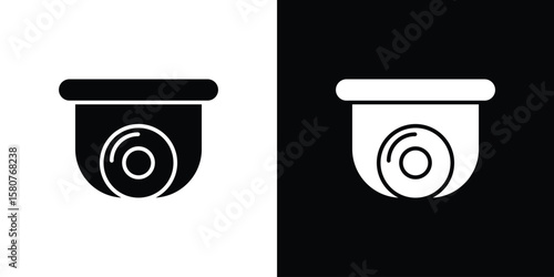 CCTV icon design. Black flat style sign for mobile concept